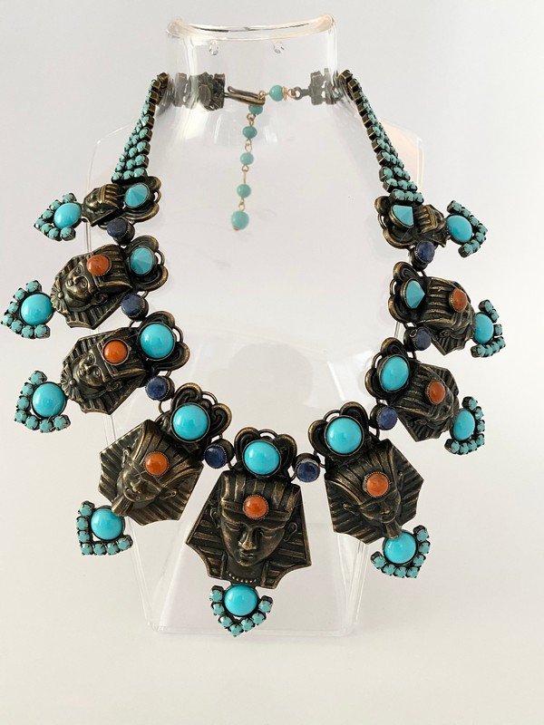 1 OF A KIND L. VRBA RUNWAY EGYPTIAN TURQUOISE NECKLACE (1 of 3)