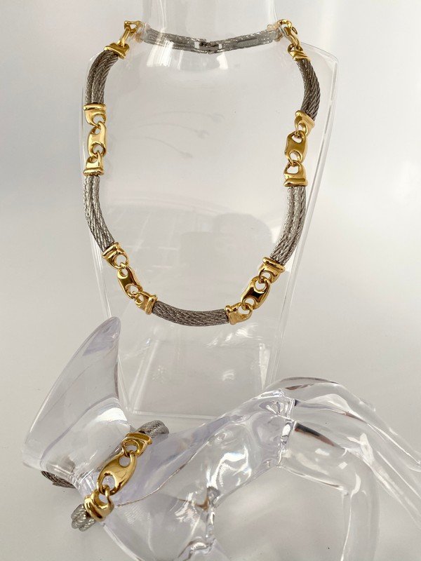 VINTAGE 70'S PAOLO GUCCI HORSEBIT NECKLACE & BRACELET (1 of 4)