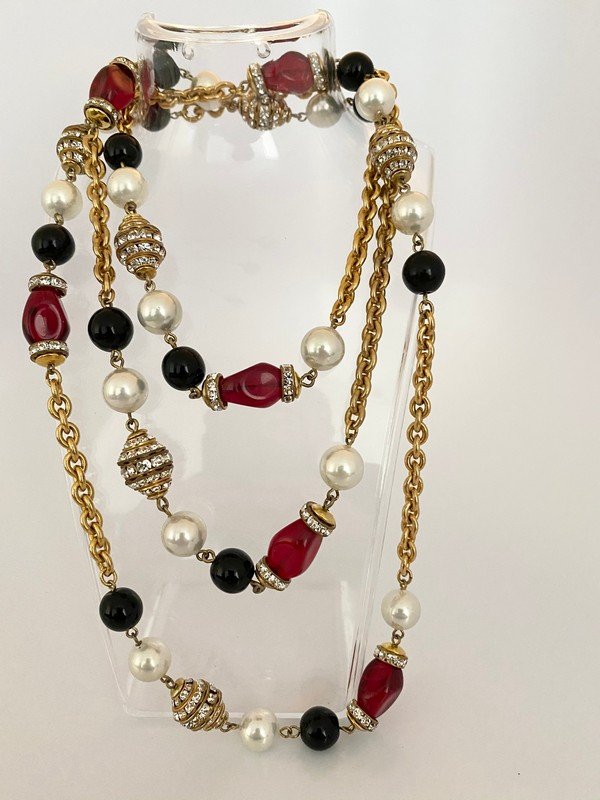 RARE VINTAGE GRIPOIX PARIS FRANCE SIGNED MOGUL SAUTOIR (1 of 4)