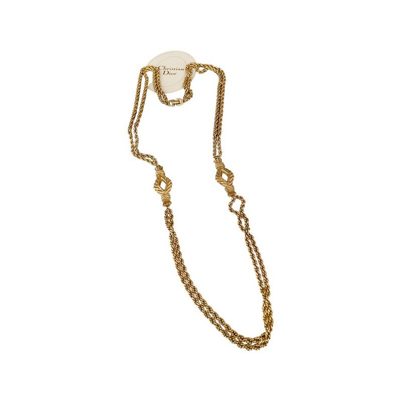 VINTAGE CHRISTIAN DIOR PARIS LONG SAUTOIR NECKLACE (1 of 2)