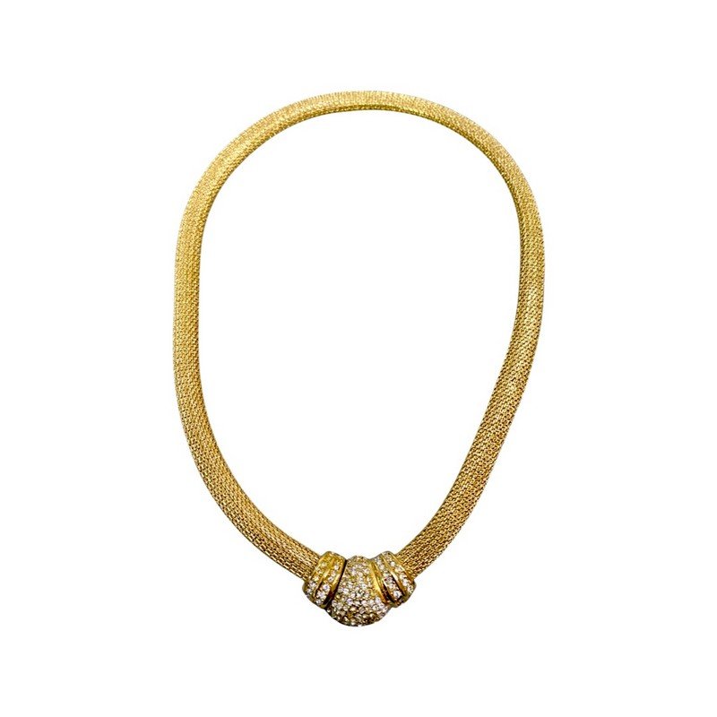 VINTAGE CHRISTIAN DIOR PARIS JEWELED 80'S NECKLACE (1 of 2)