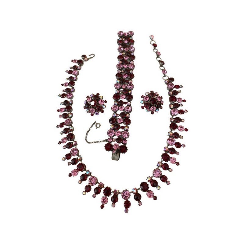 VINTAGE HENRY SCHREINER NECKLACE BRACELET EARRINGS SET (1 of 6)