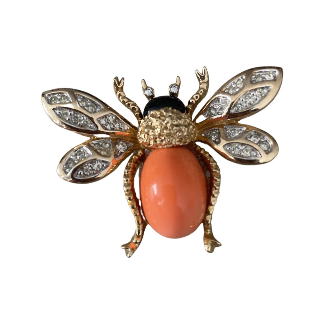 VINTAGE PANETTA LOOK OF FINE JEWELRY INSECT BROOCH (1 of 2)