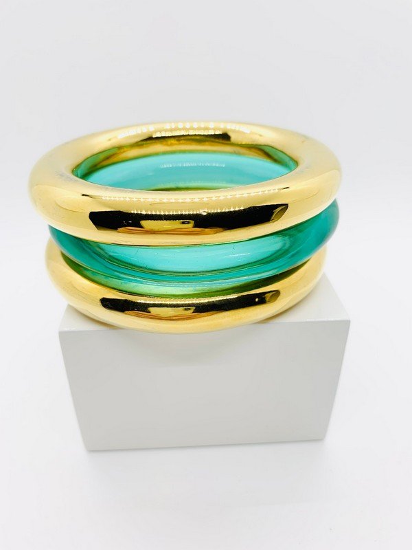 A TRIO OF VINTAGE GIVENCHY PARIS RUNWAY BANGLE BRACELETS (1 of 2)