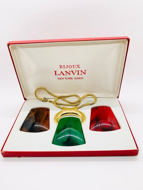 VINTAGE LANVIN PARIS HAUTE COUTURE RUNWAY NECKLACE SET (1 of 3)