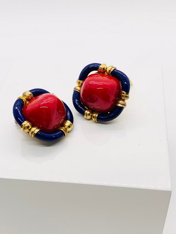 RARE ARCHIMEDE SEGUSO FOR CHANEL ICONIC GRIPOXI EARRINGS (1 of 2)