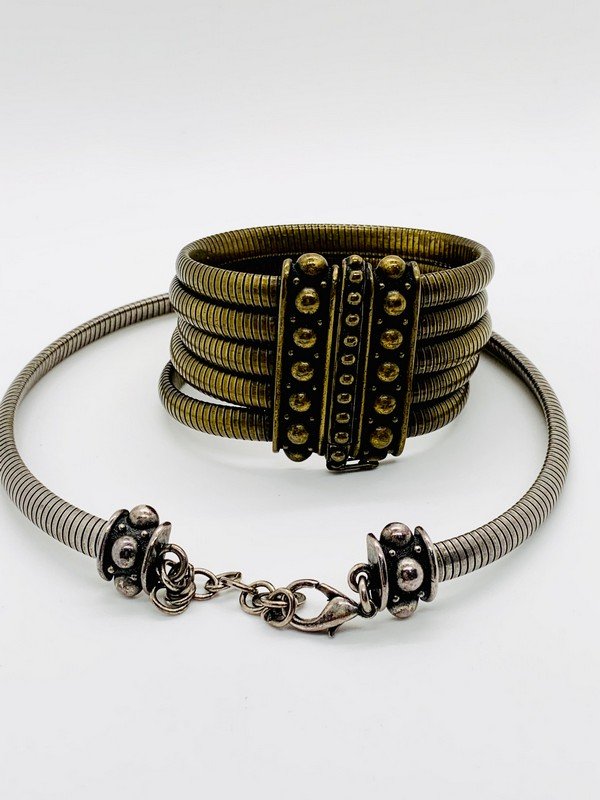 A RARE SIGNED VINTAGE CHRISTIAN DIOR BY JOHN GALLIANO BRACELET & CHOKER (1 of 3)