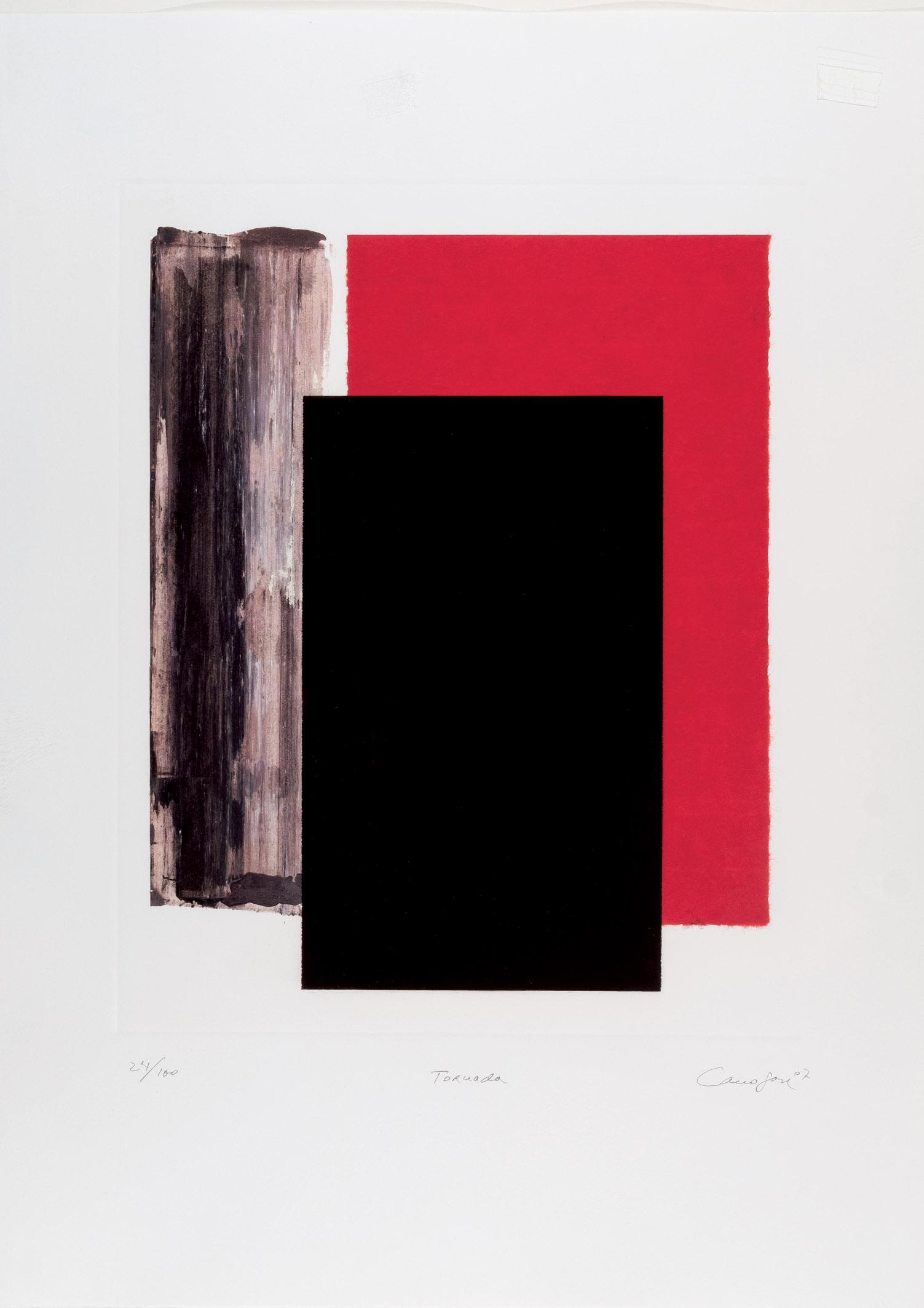 Rafael Canogar. Tornada: CANOGAR, RAFAEL (1934). "Tornada (2007)". Aguatinta, chine colé e Inkjet sobre papel Somerset Velvet. Firmada y fechada (07) en el ángulo inferior derecho. Titulado en la parte inferior cent