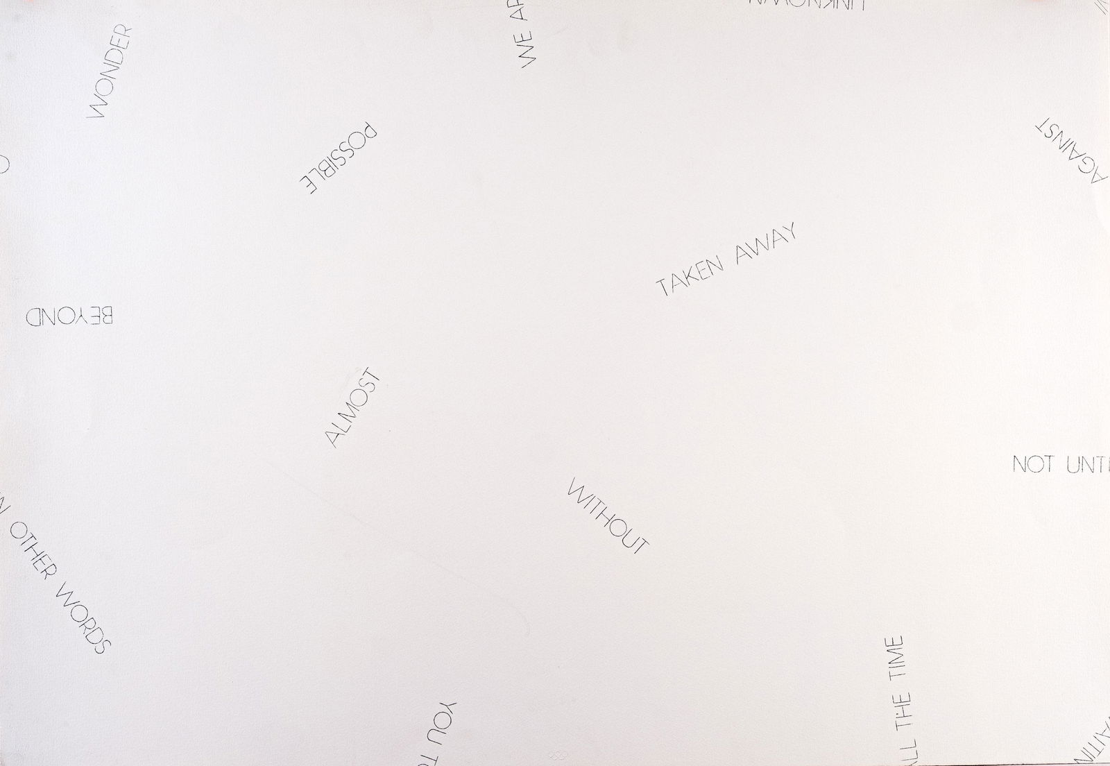 Robert Barry. Olympic Centennial (1992): Litografía sobre papel. Al droso firmada, fechada (91) y numerada (83/250). Dimensions 88 x 61,5 cm Artist or Maker BARRY, ROBERT (1936)