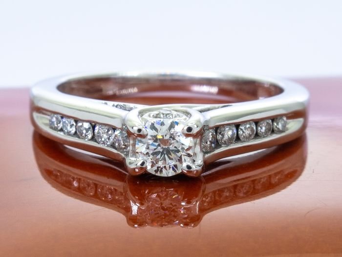 14 carat Gold - Ring - 0.35 ct Diamond (1 of 4)