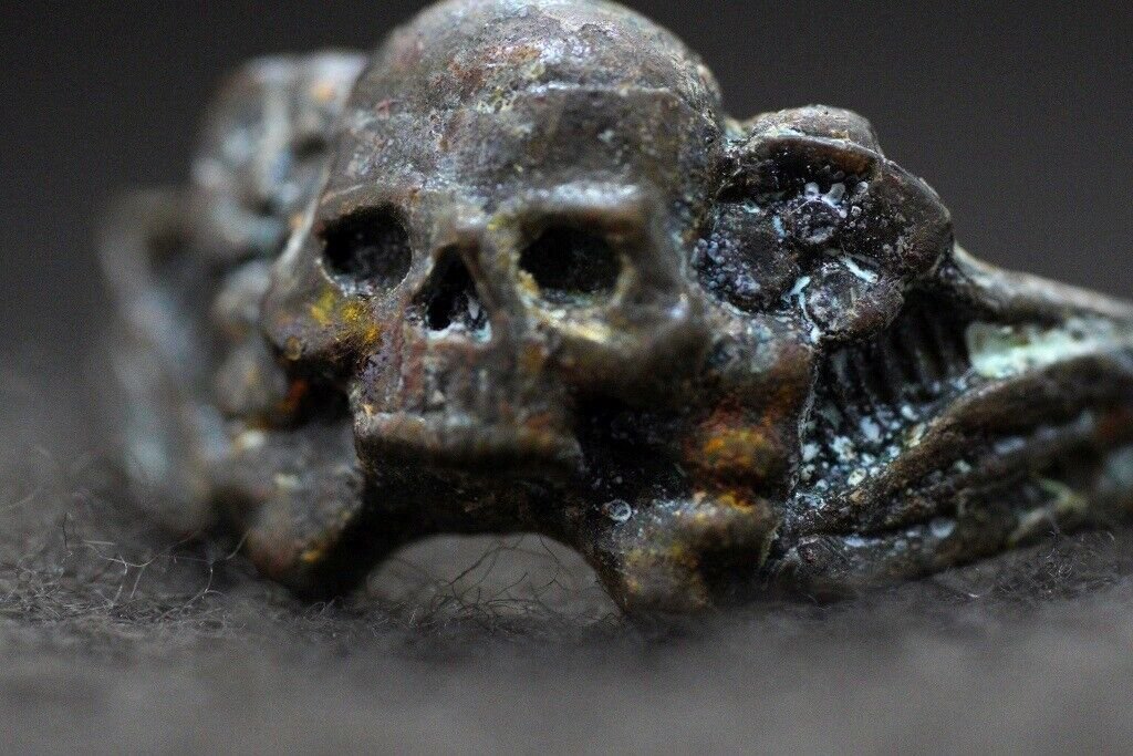 WWII Totenkopf Skull Ring, Canteen Ring Skull waffen ss: Beautiful Skull Ring, Canteen Ring Skull waffen ss Ring size: 63 (20.0 mm Ã˜)