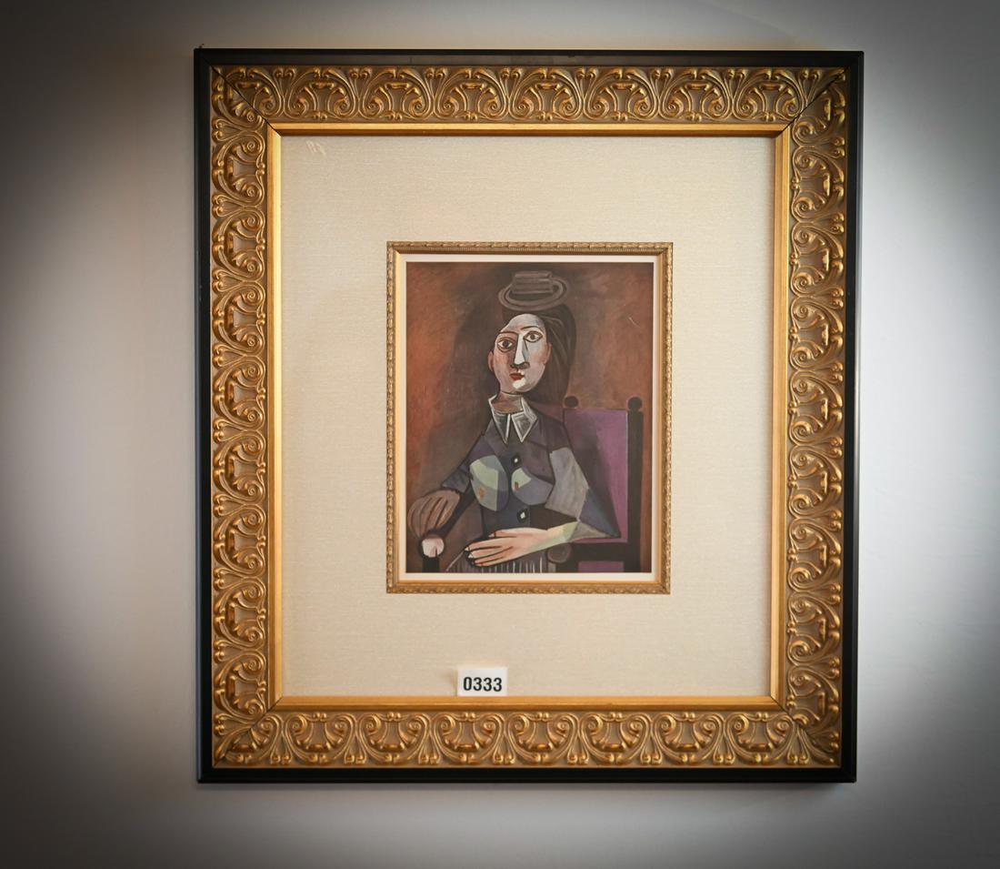Pablo Picasso Framed Portrait Offset Lithograph Colors (1 of 2)