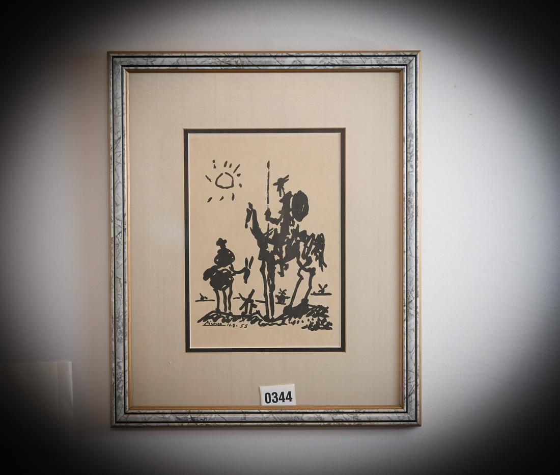 Pablo Picasso Framed Offset Lithograph circa 1965 (1 of 2)