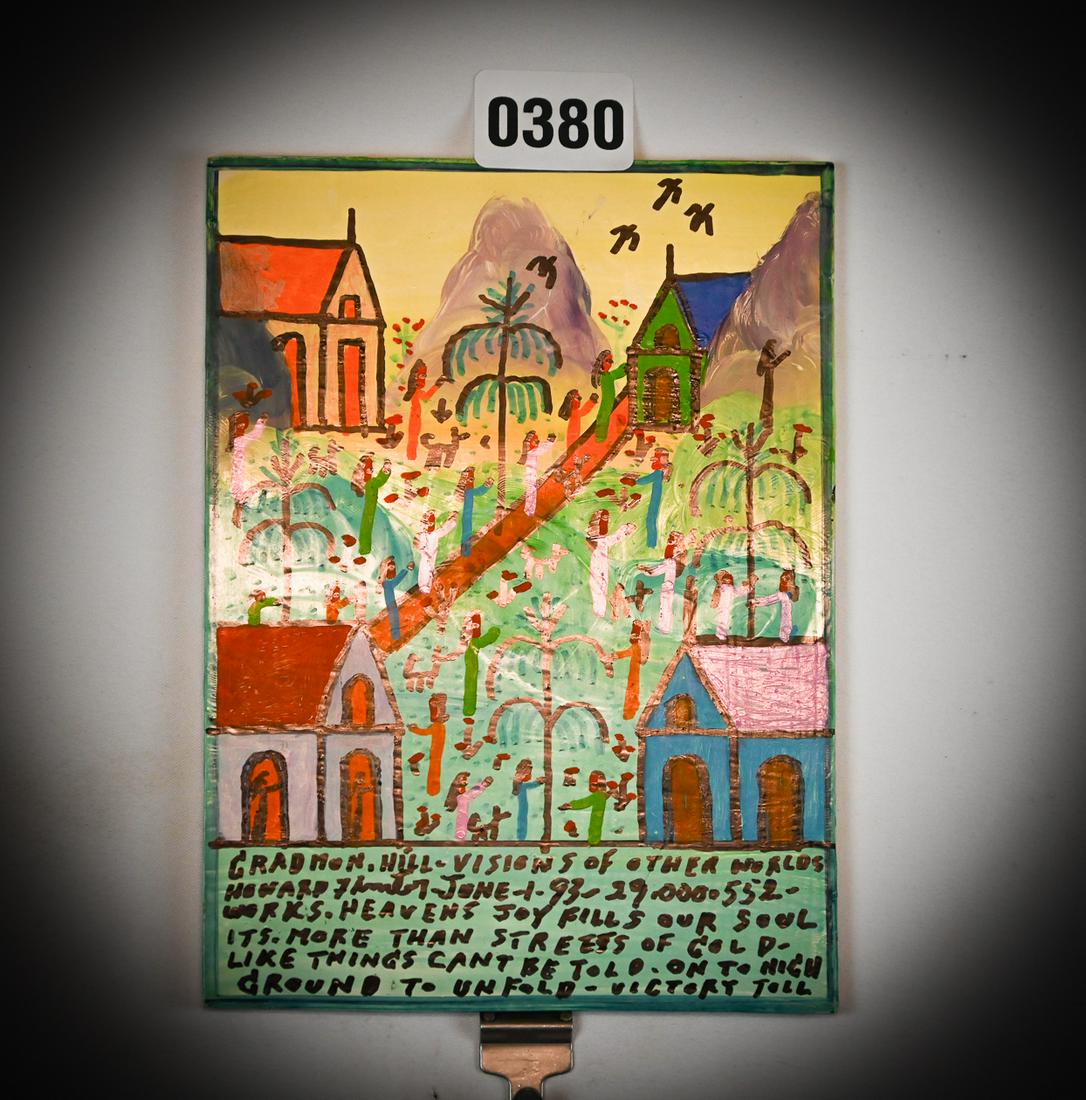 Howard Finster Framed Gradmon Hill Signed Original (1 of 2)