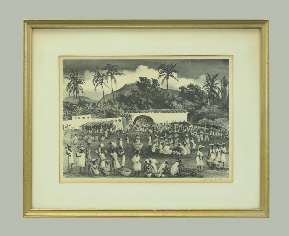 Adolf Dehn, Print, Market in Haiti, 18th century (1 of 8)