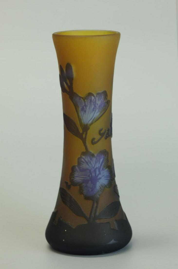 Galle, Tip glass, covered with flowers: Galle, Tip glass, covered with flowers, 6x2.5 inches