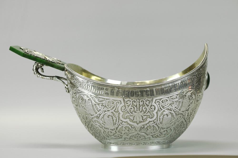 Russian jade nephrite , Silver, 19th century, (1 of 9)