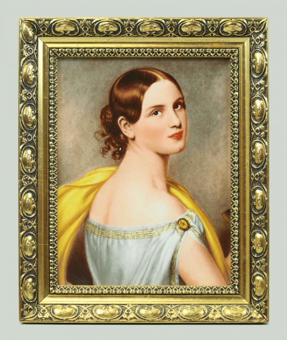 KPM Porcelain Plaque, Pretty Woman, signed (1 of 6)