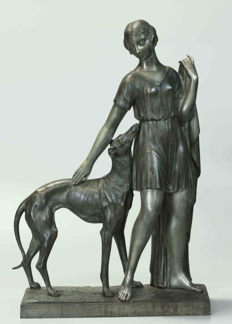 Art Deco Silver Plate Bronze, signed (1 of 7)