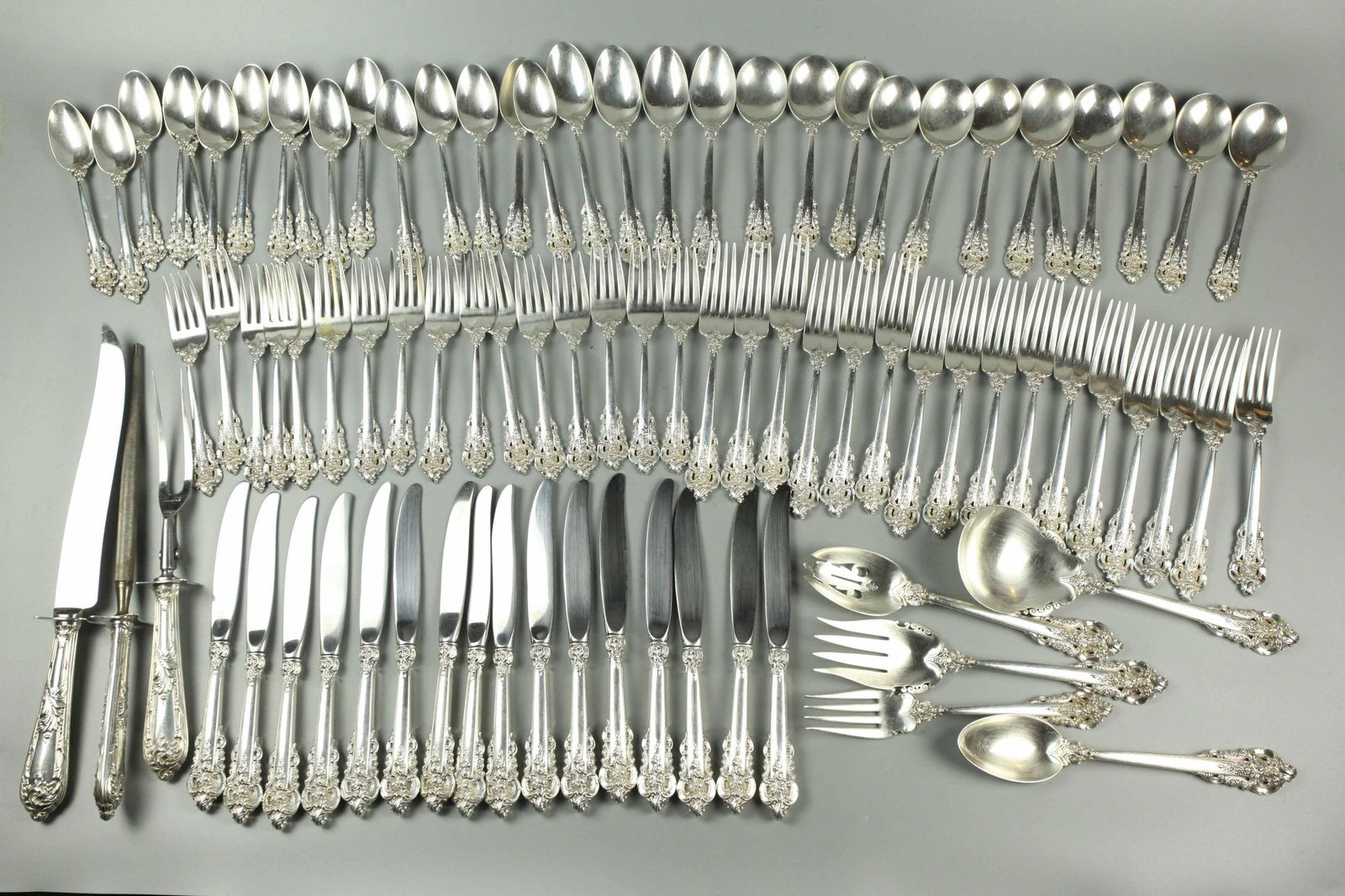 Wallace Sterling Silver Grande Baroque Flatware Set (1 of 11)