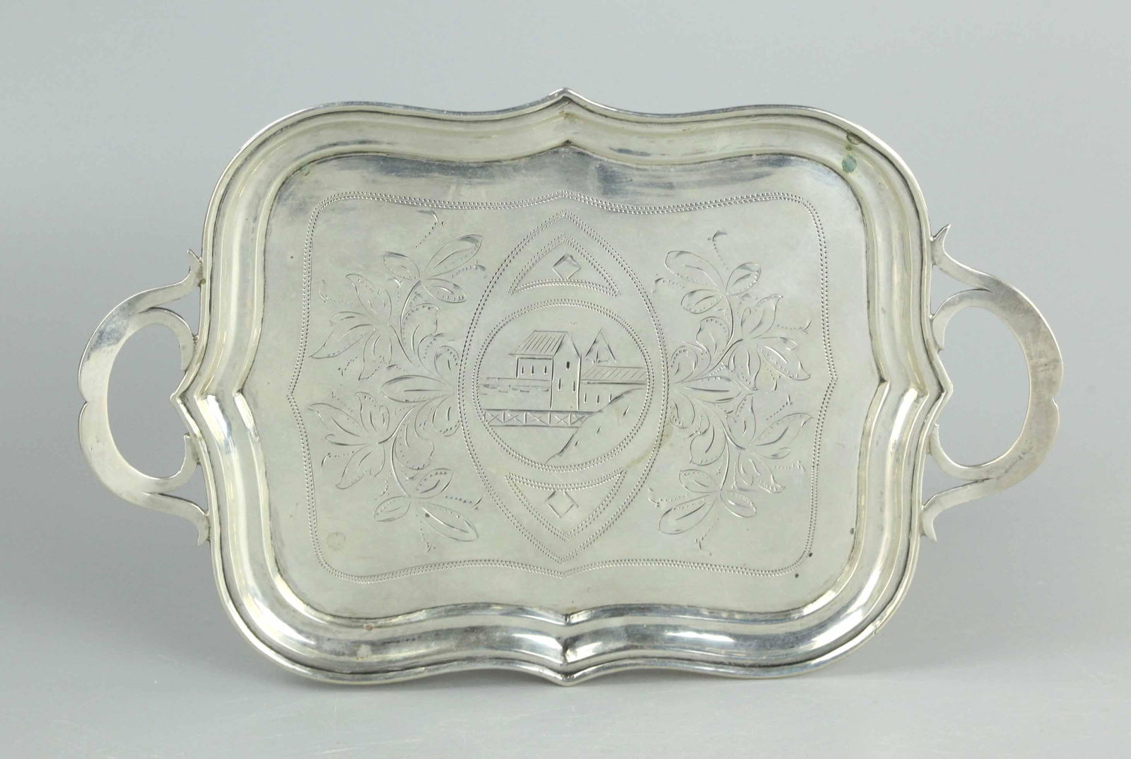 19th Century Judaika Silver Tray (1 of 5)