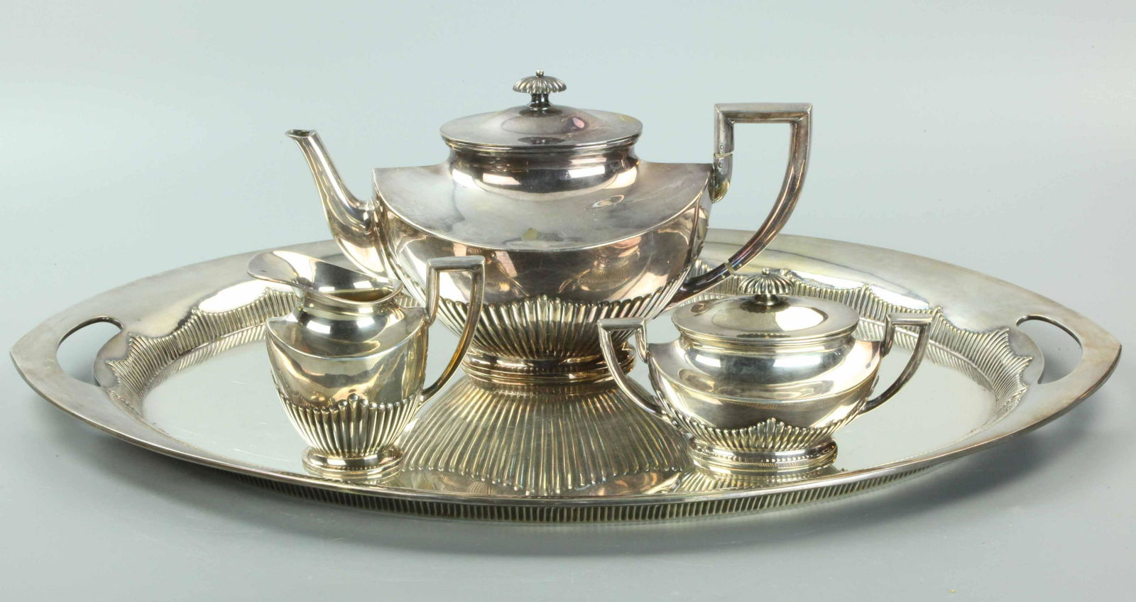 Sterling Silver Art Deco Coffee Set, Four pieces (1 of 11)