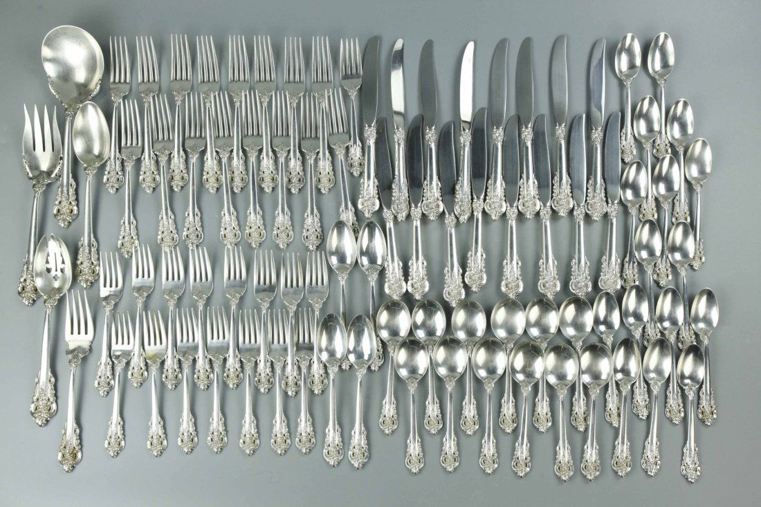 Sterling Silver Flatware Set, 85 pieces (1 of 8)