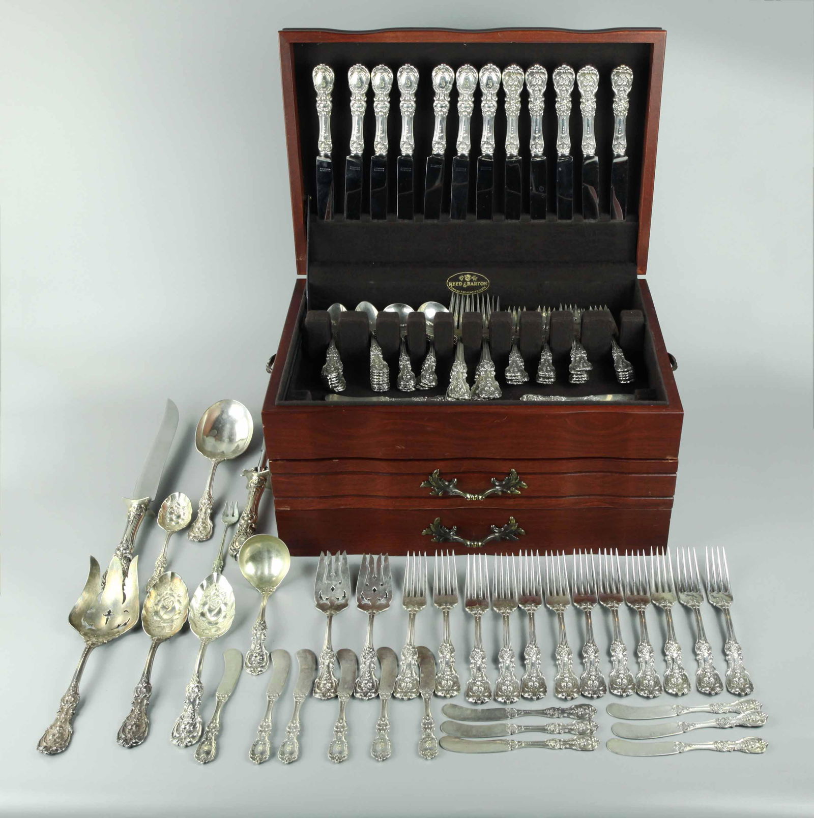 Francis I Reed and Barton sterling silver flatware set (1 of 14)