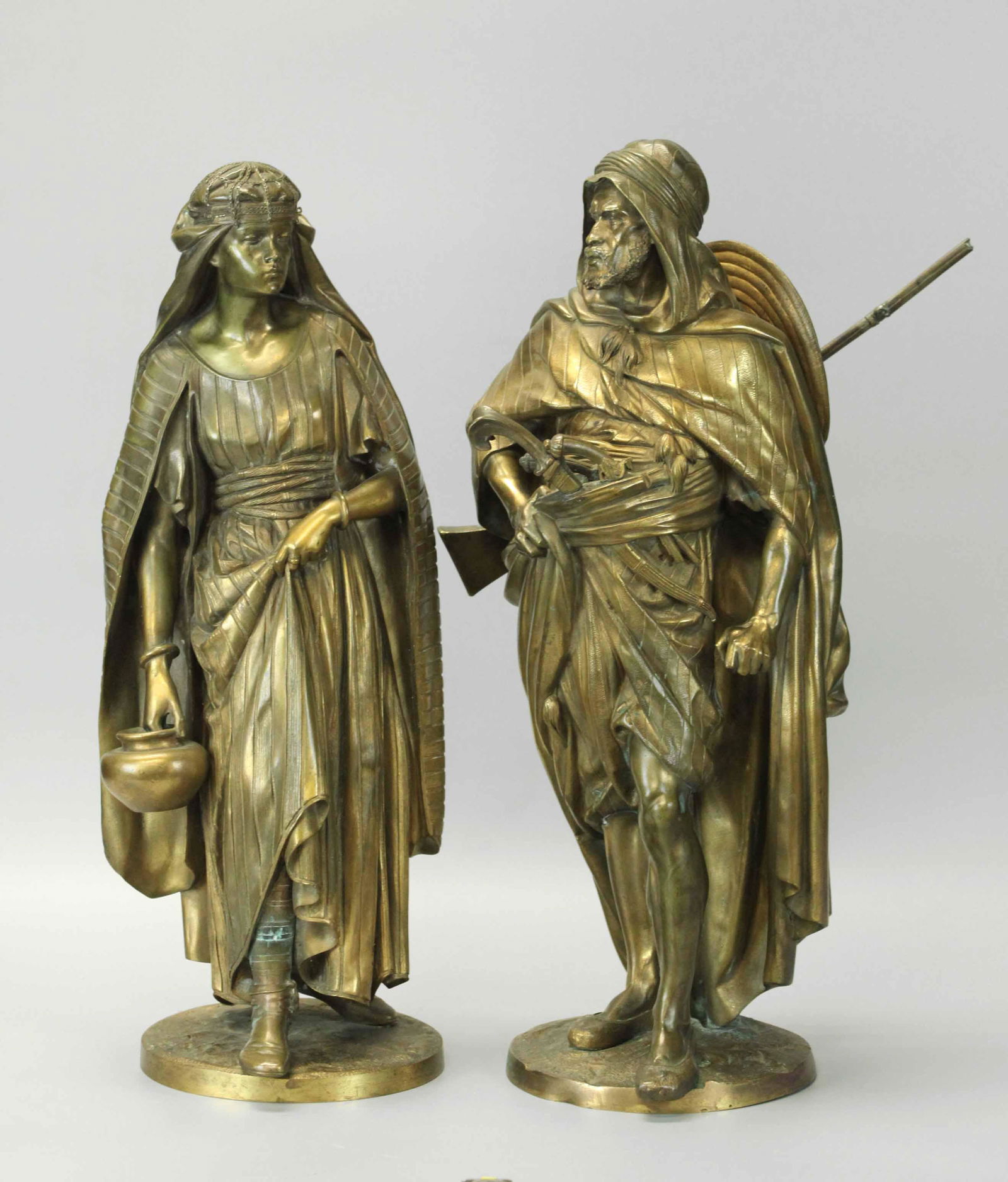 Salmson bronze,Pair of bronze statues, 19th century (1 of 12)