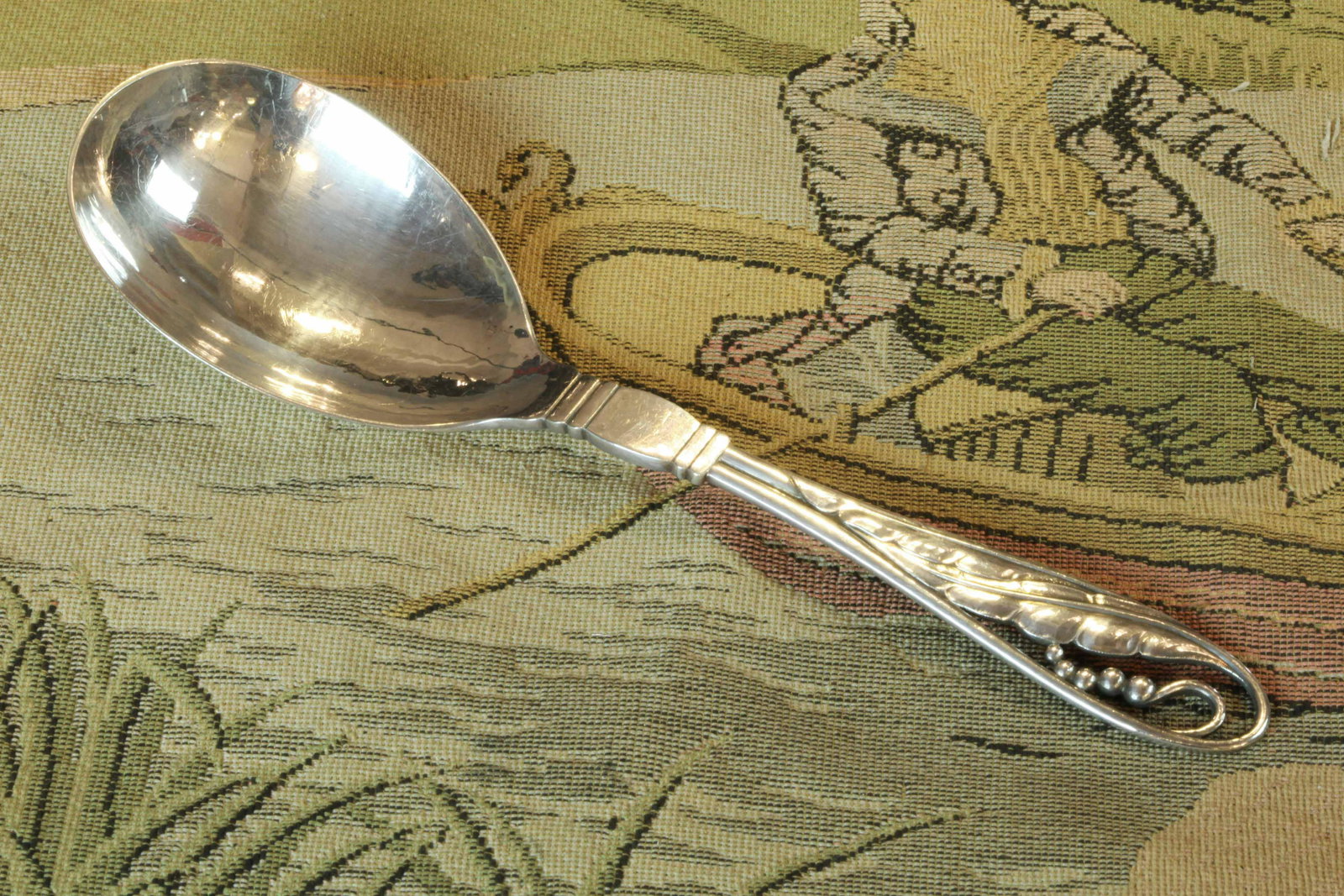 Sterling silver serving piece by Georg Jensen, denmark (1 of 6)