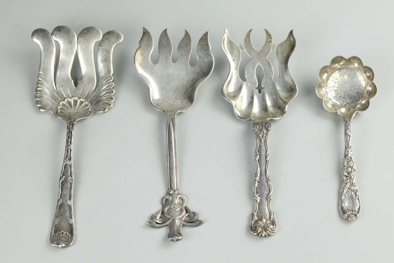 Four sterling silver serving pieces (1 of 10)