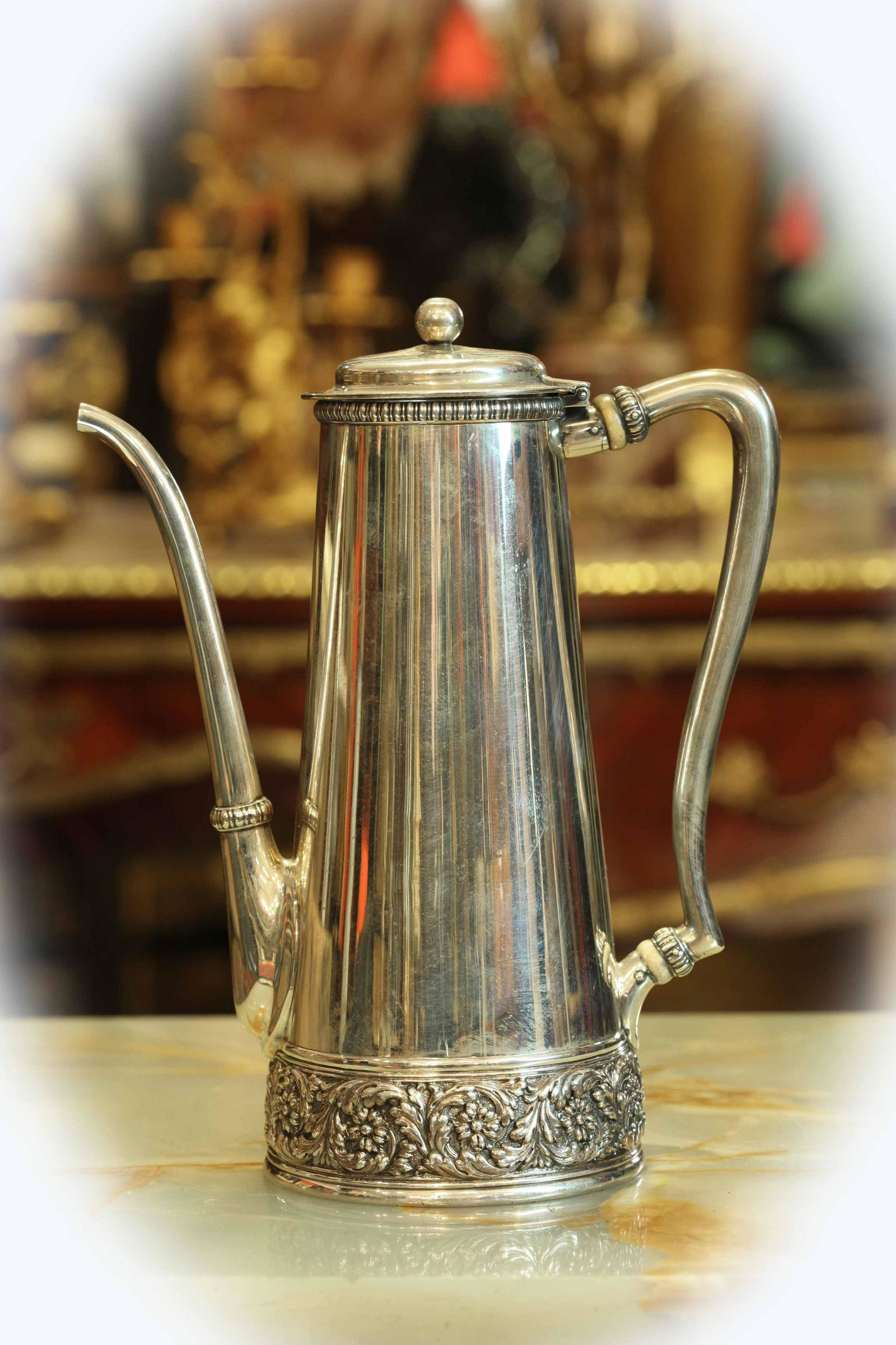 Antique Tiffany & Co sterling silver coffee pot, (1 of 7)
