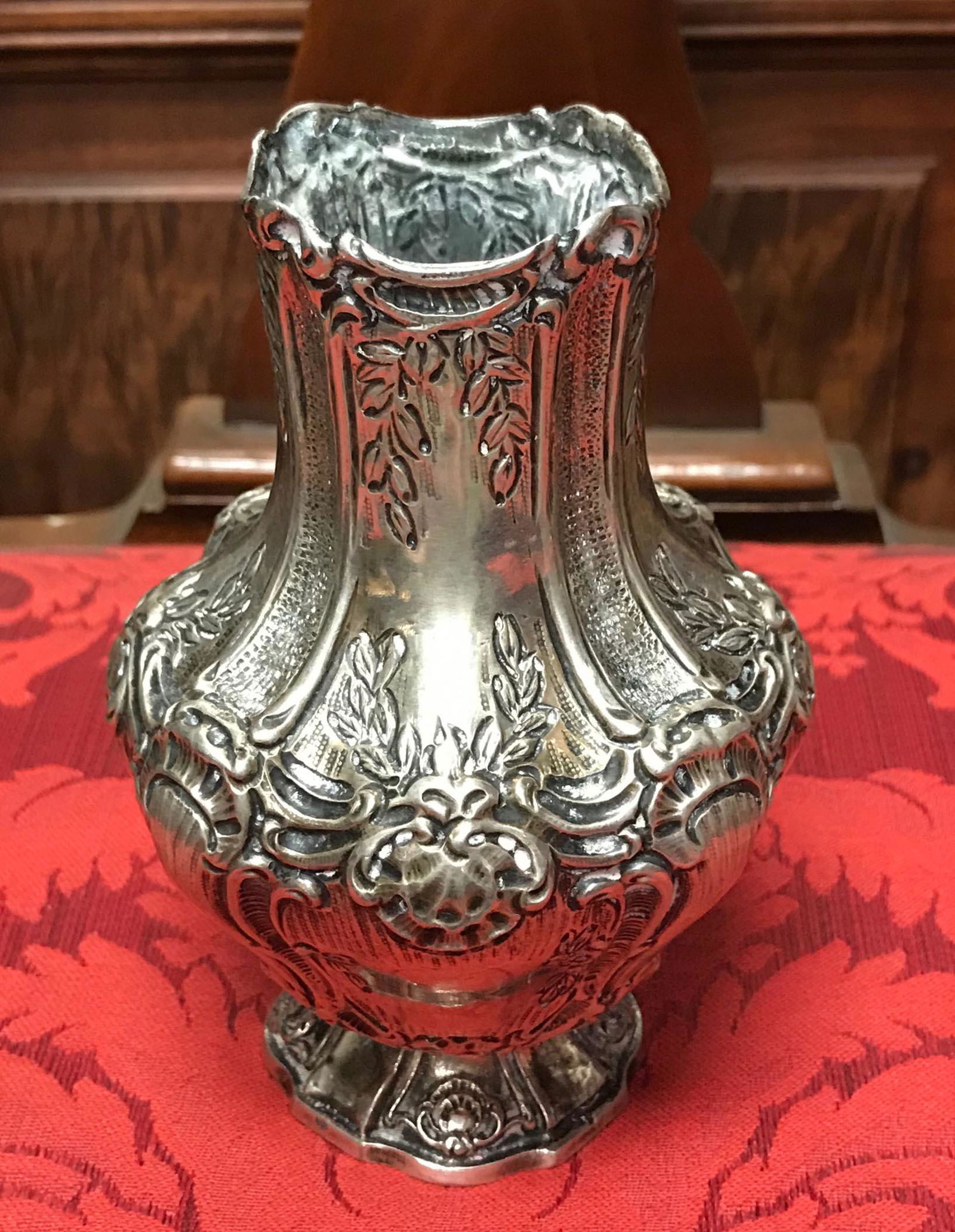 19 C silver vase, marked 800 (1 of 5)