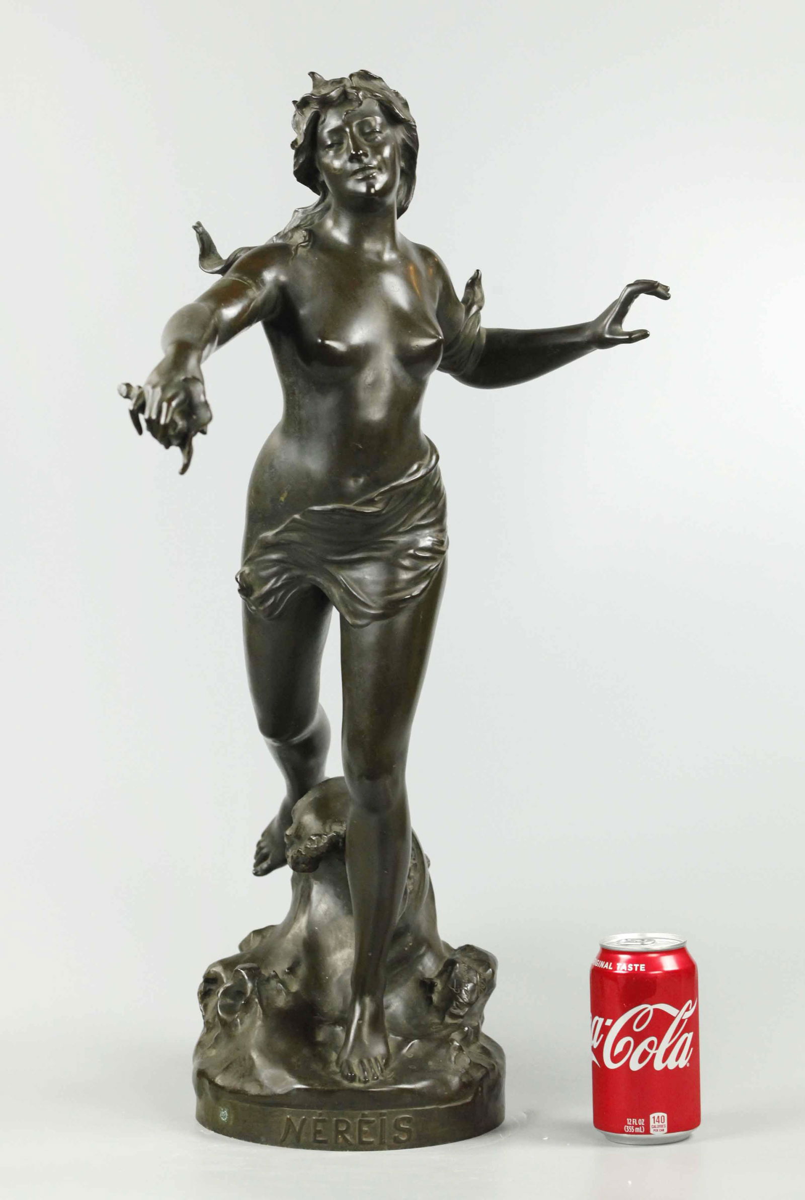 19th Century Brown Patina Bronze Sculpture,Signed (1 of 7)