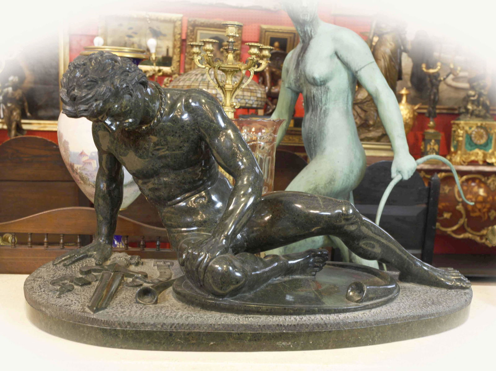 19th century large hand carved granite sculpture of (1 of 10)