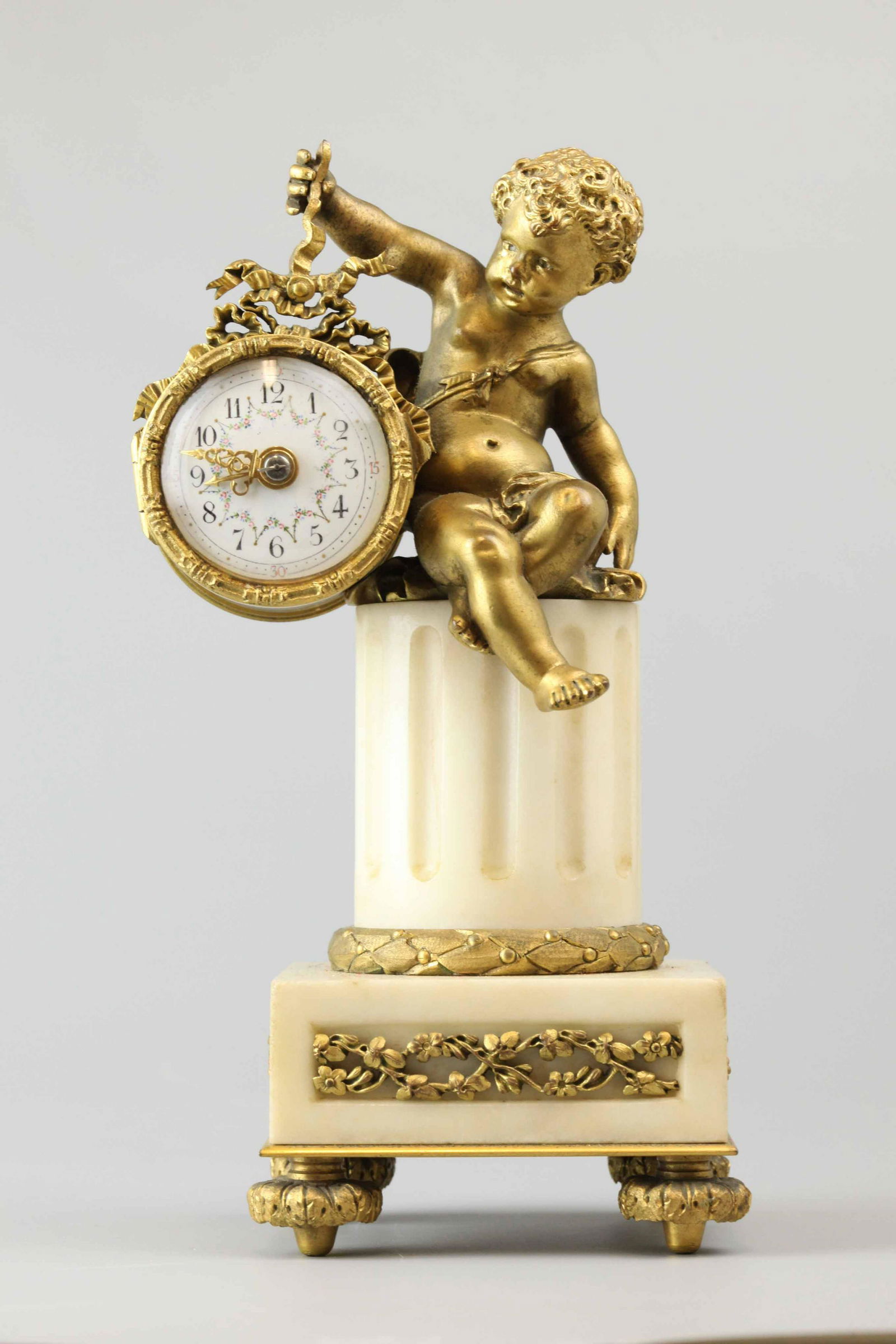 French Figural Dore Bronze Putti Clock (1 of 5)