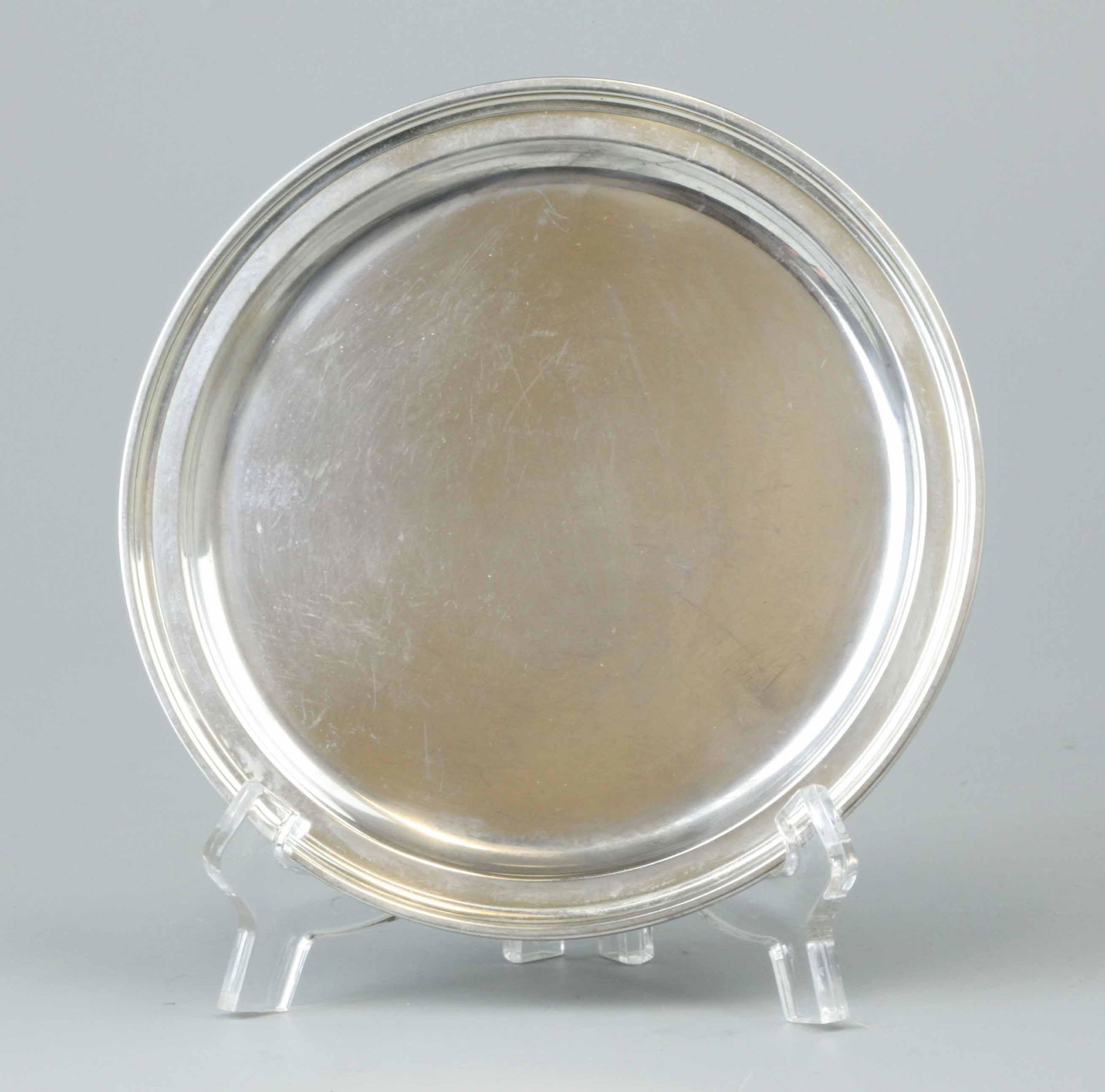 Tiffany & Co. Round Sterling Silver Tray (1 of 4)