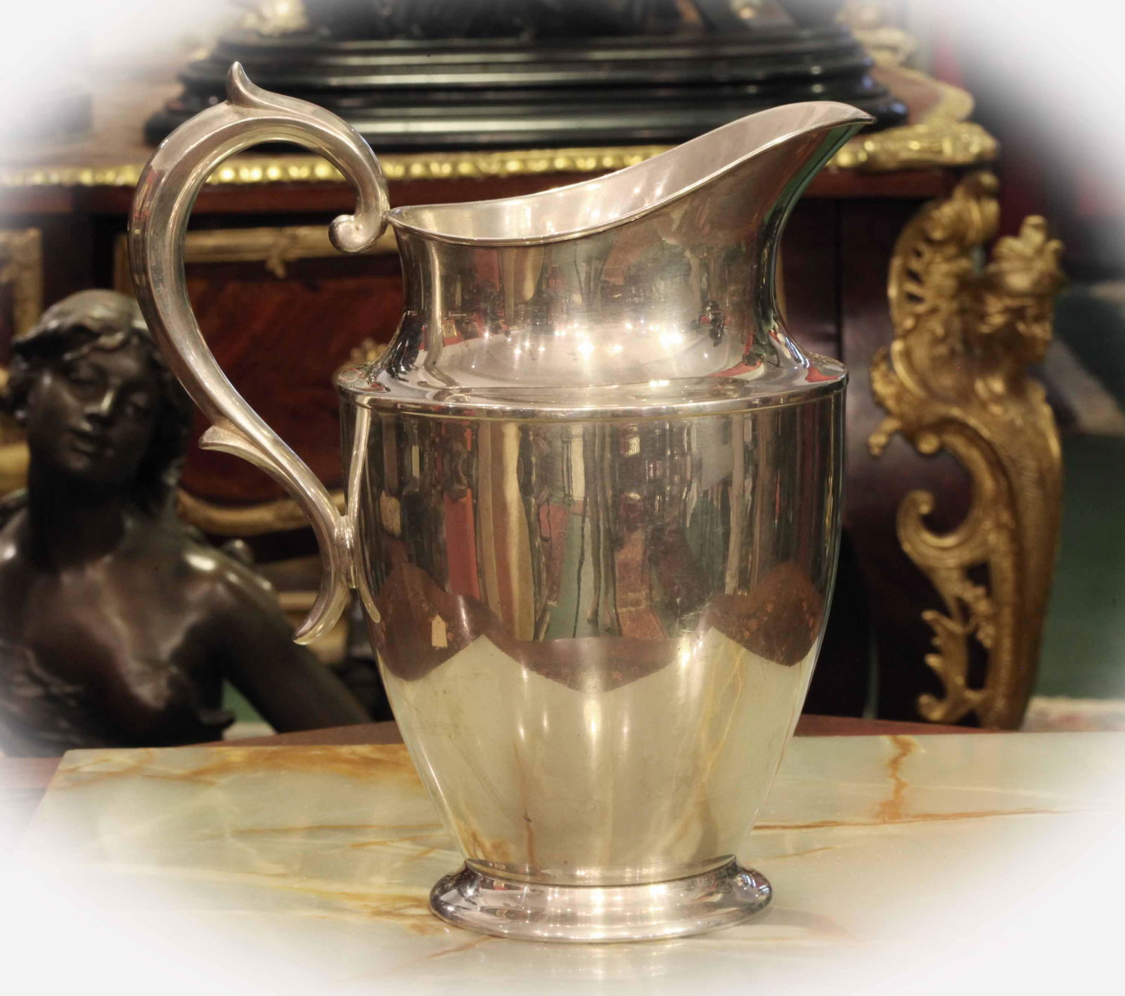 Reed & Barton sterling silver water pitcher, marked (1 of 7)