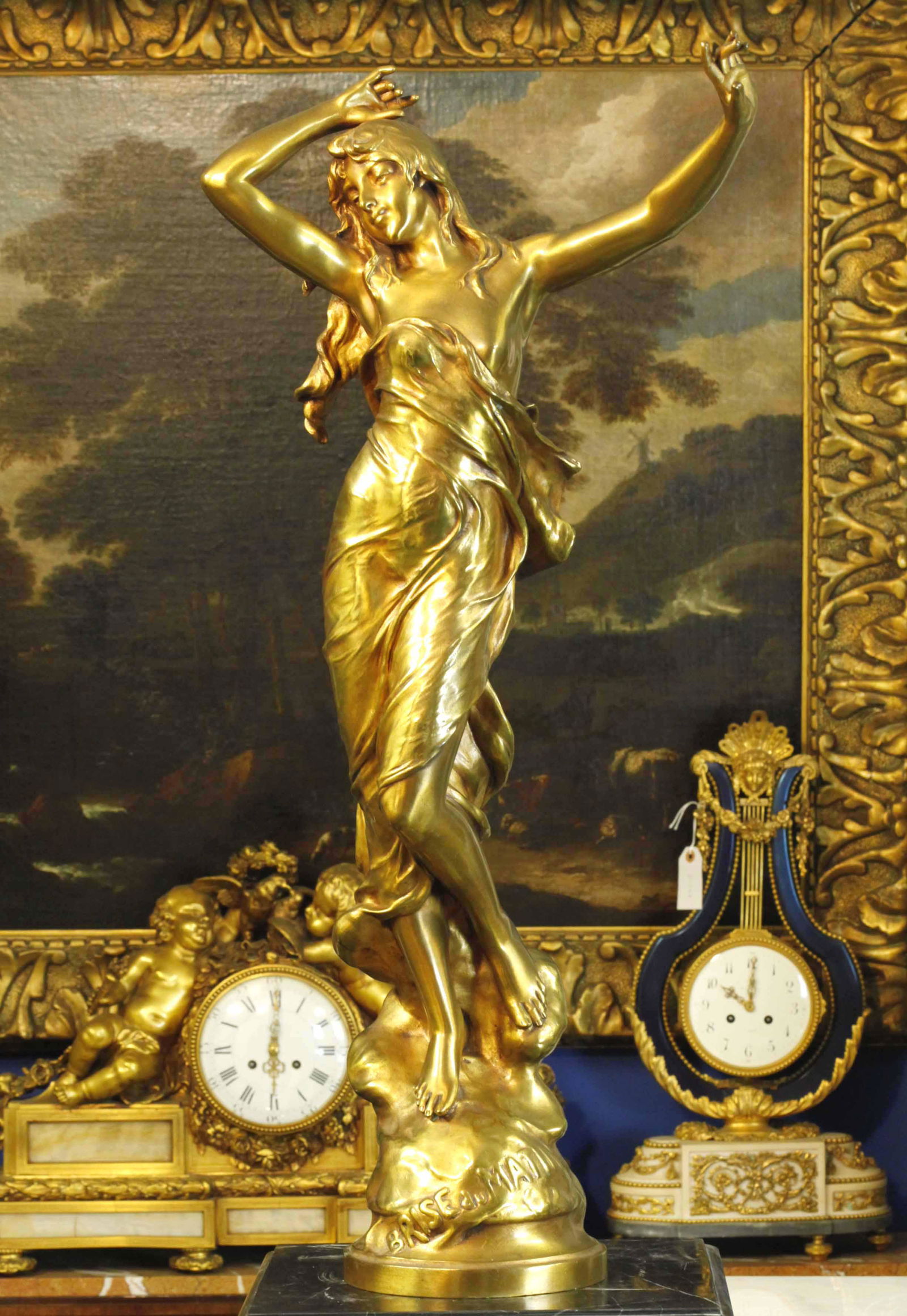 19 C Dore bronze sculpture of BRISE du MATIN, signed (1 of 9)