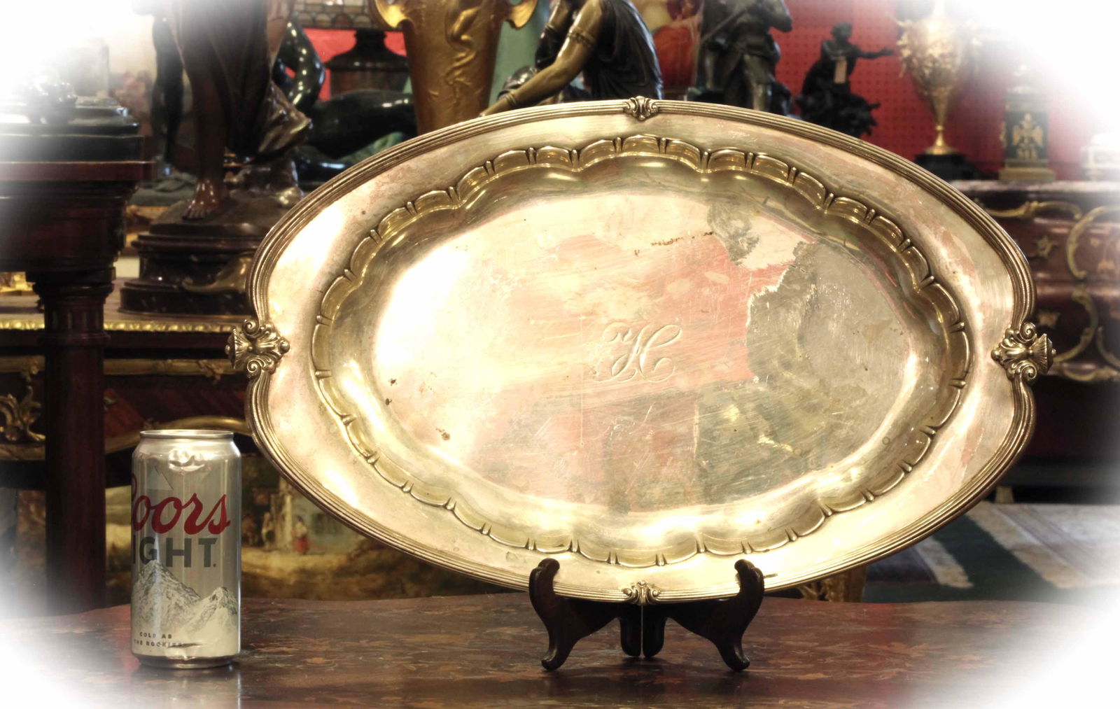 Large Tiffany & Co.Solid Sterling Silver Serving Tray (1 of 4)