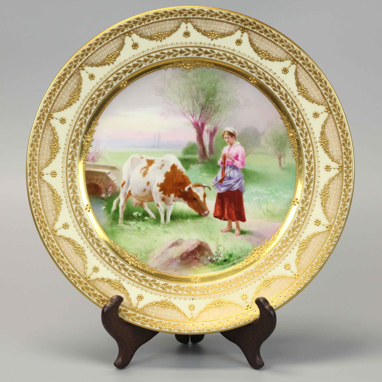 Germany Hand painted Porcelain Plate (1 of 8)