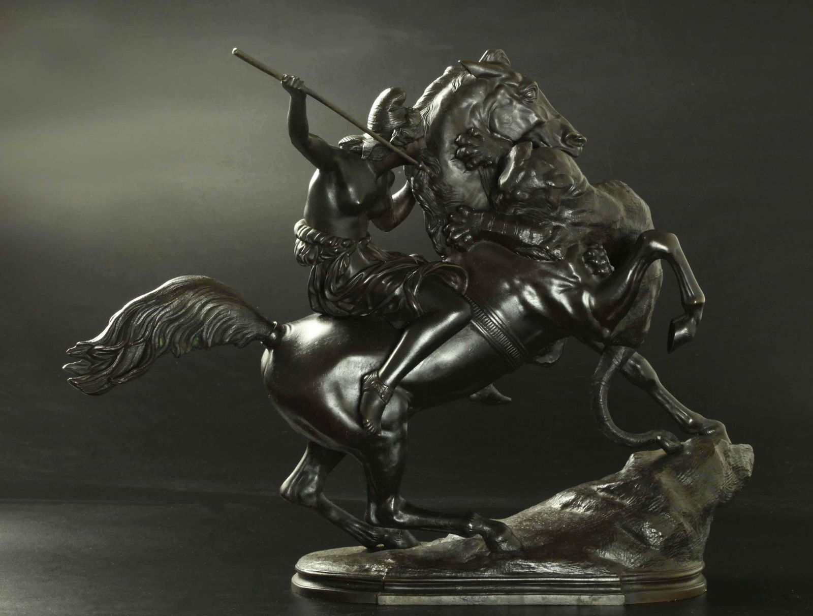 19th century bronze sculpture of the amazon by August Kiss (1 of 9)