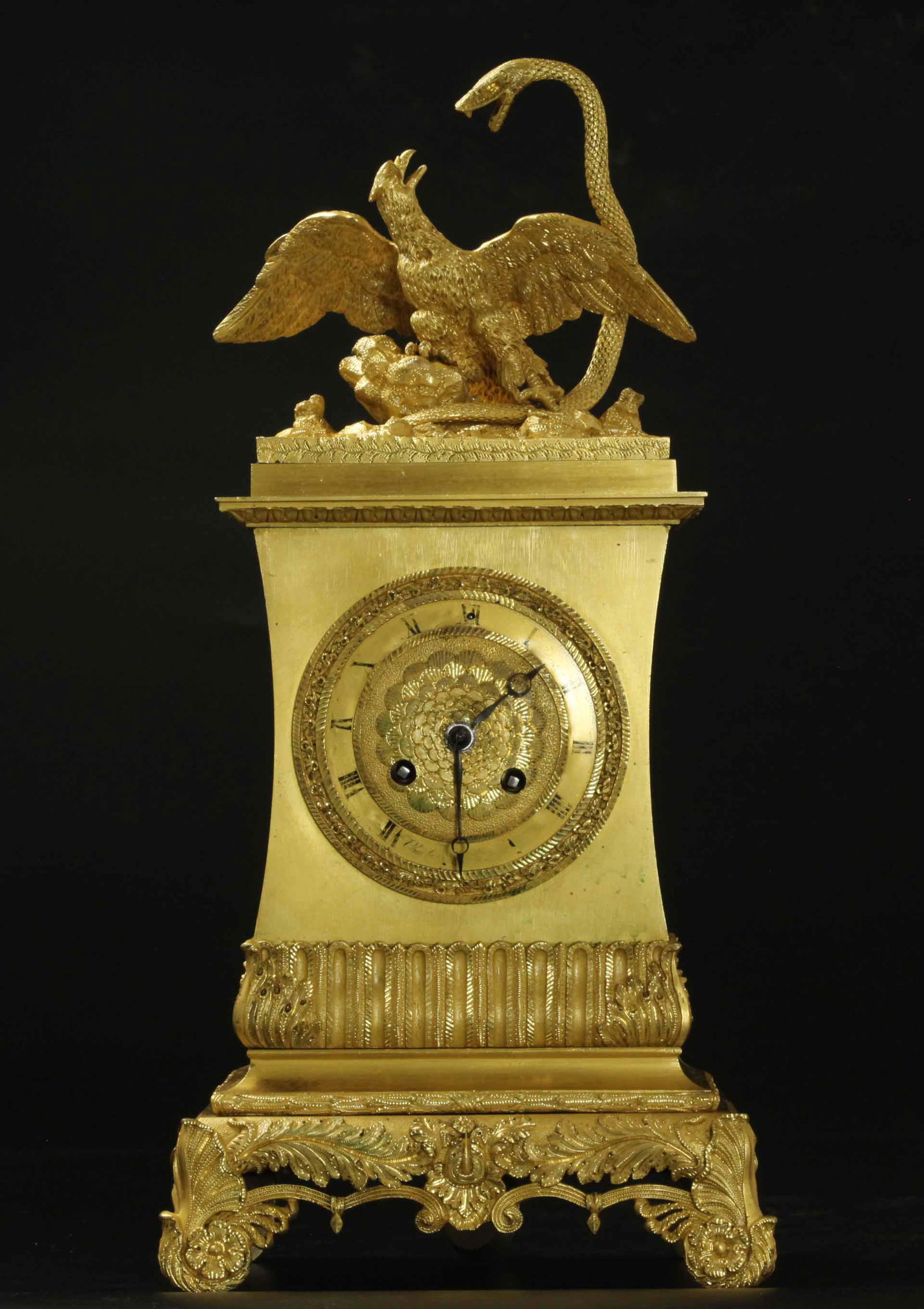 19th century 1st Empire Dore bronze mantel clock (1 of 8)