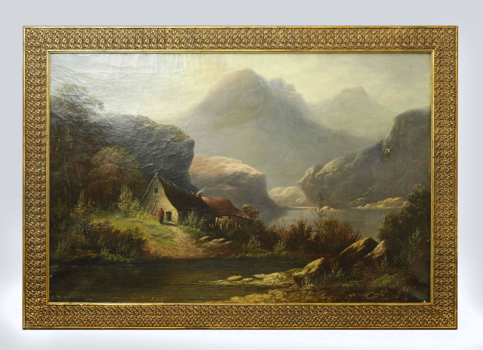 19 C framed oil painting on canvas, signed" j.fredericks.": 19th century framed oil painting on canvas, landscape by American artist John Frederick Kensett (March 22, 1816 â€“ December 14, 1872) , signed" j.fredericks.", W: 41 inches, H: 28 inches with fr