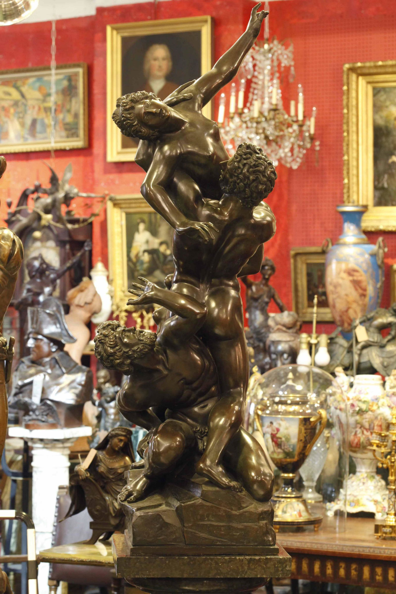 19th century grand tour bronze group of The Rape of a Sabine (1 of 11)