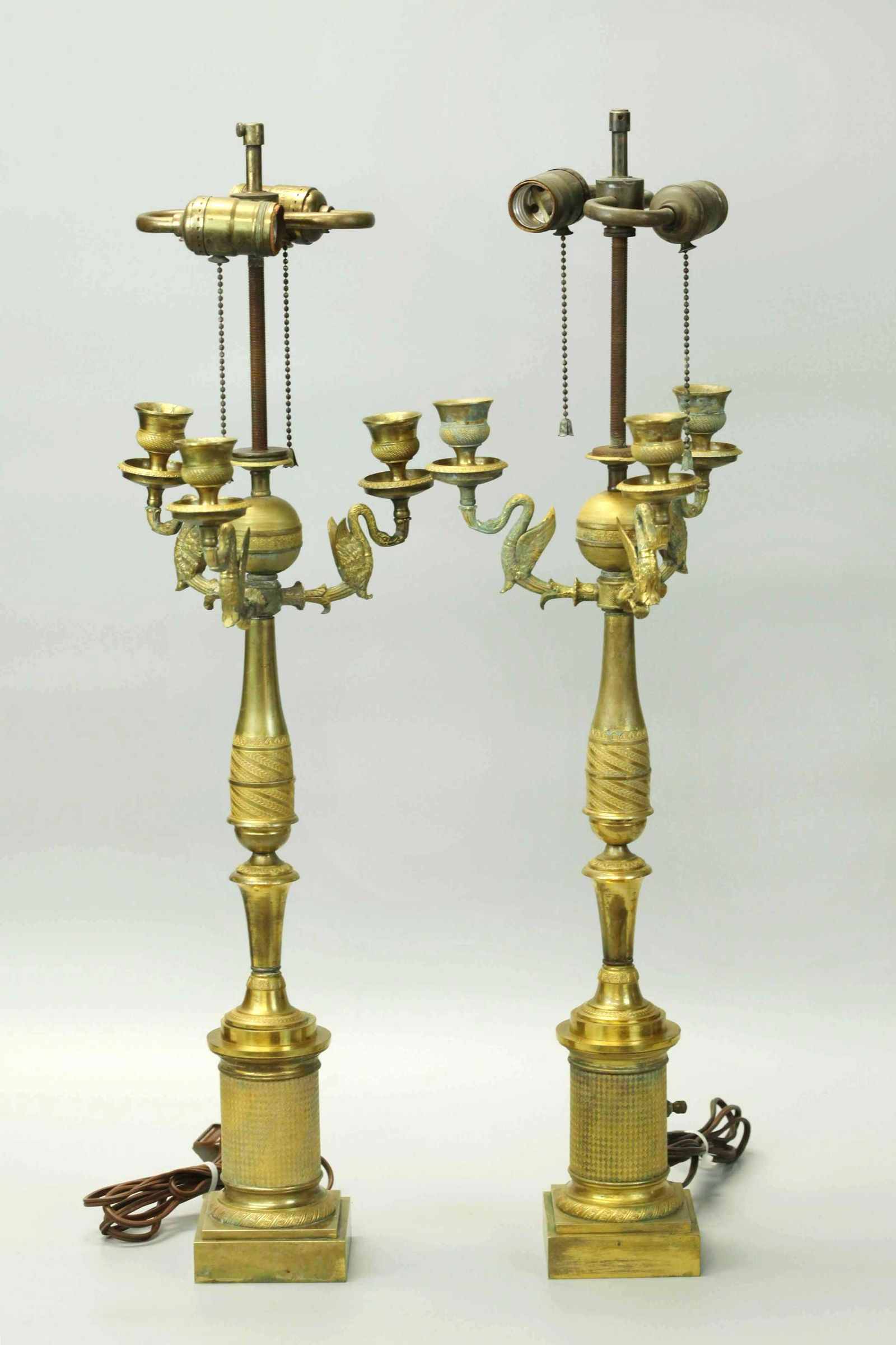 Early 19th C, Dore Bronze, First Empire, Electrified Lamp (1 of 6)