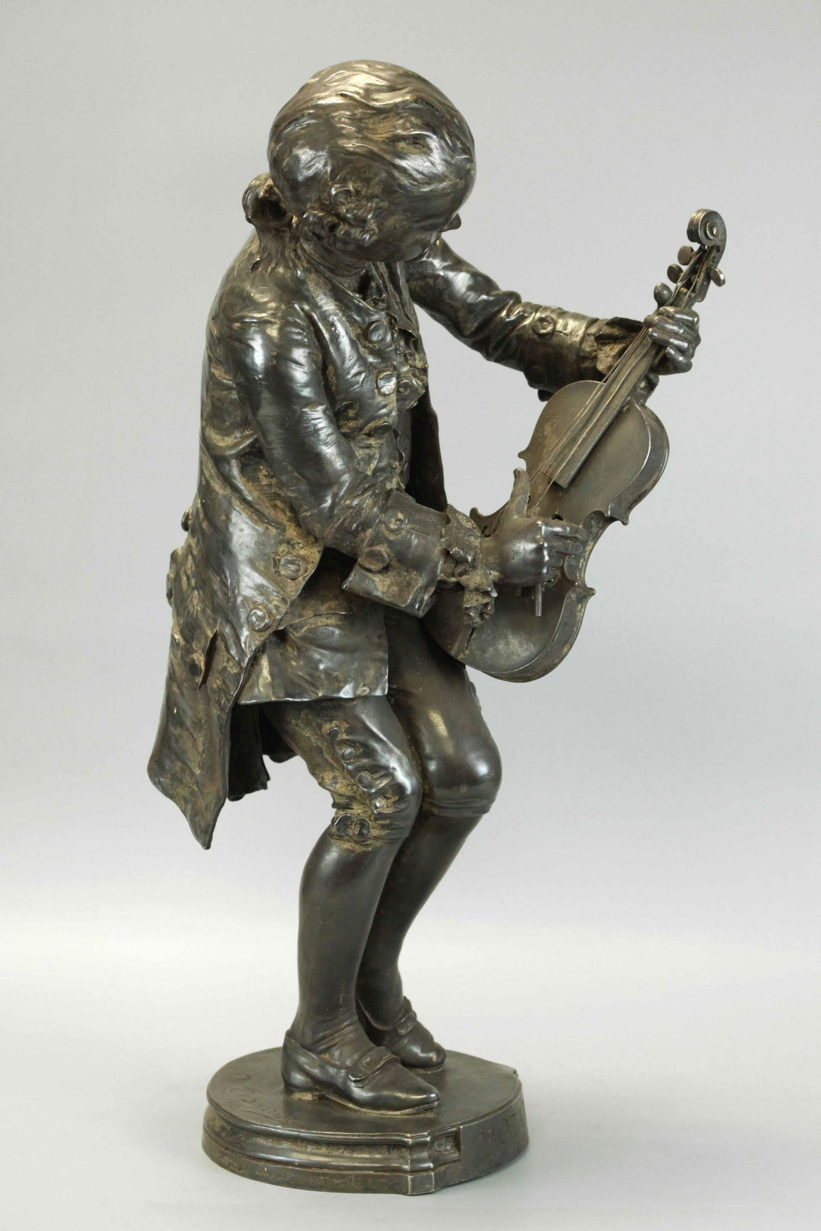 Barrias Mozart, Bronze Silver Plated (1 of 6)