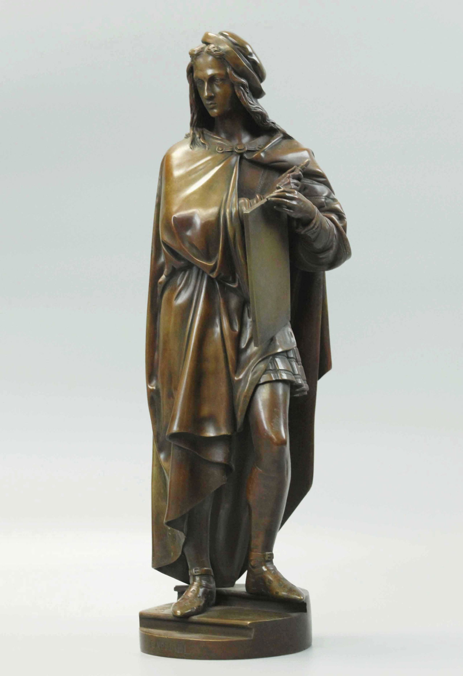 Bronze Brown Patina Statue of Raphael, signed (1 of 7)