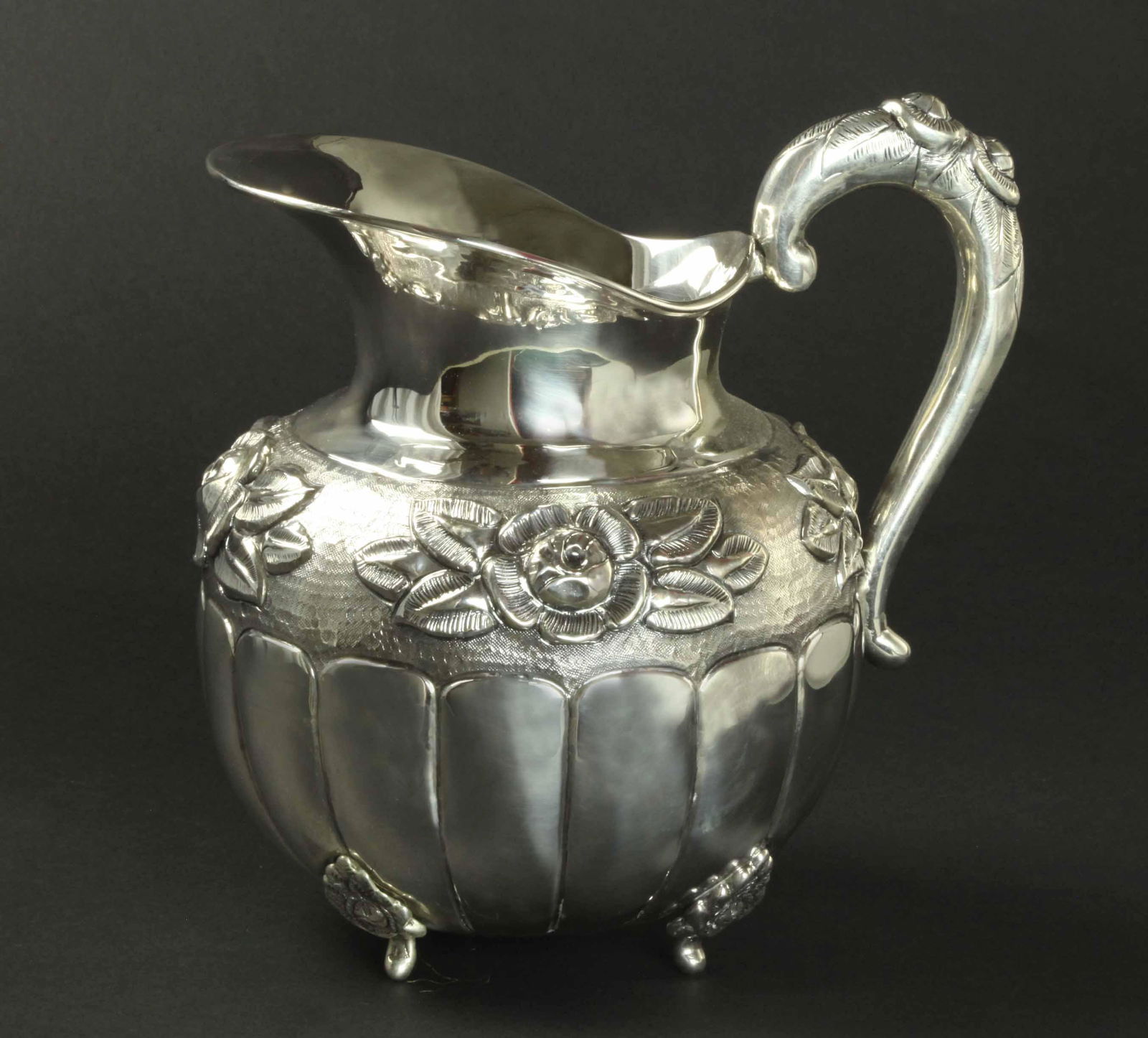 Early 20th century Mexican sterling silver water pitcher, marked (1 of 6)