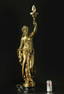 Large 19th century Dore bronze sculpture lamp by Moreau Mathu, signed